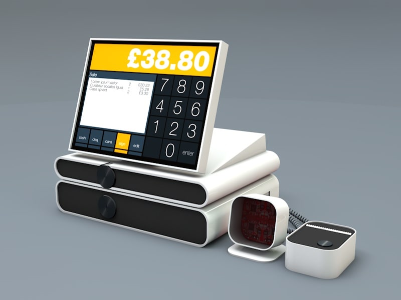 3d contemporary cash register modern